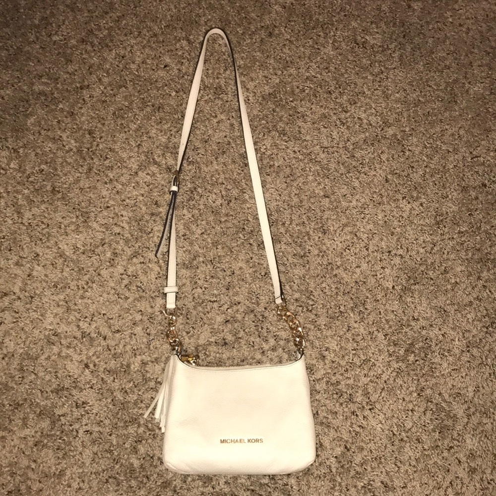 Cream colored Michael Kors purse